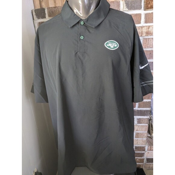 New York Jets On Field NIKE Dri-Fit NFL Polo Golf Shirt  XXL Great Condition A+ - Picture 1 of 13